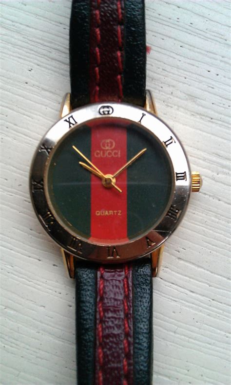 gucci quartz watch real or fake|Gucci quartz watch vintage.